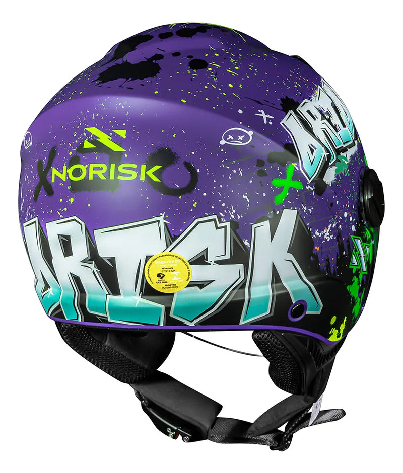 Capacete Norisk Orion Sv Aberto Adulto Com Oculos Solar