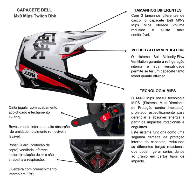 Capacete Bell Mx9 Mips Twitch Dbk