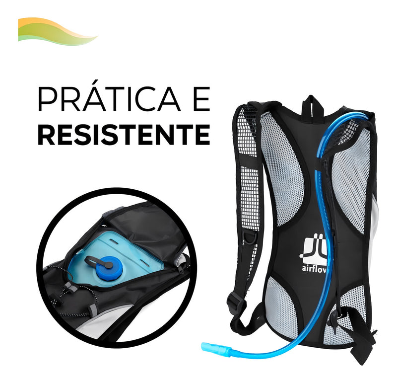 Mochila Hidratação Impermeável Bolsa D`água Bike 2 Litros Cor Preto