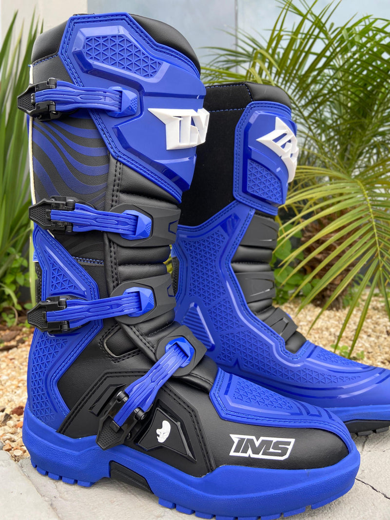 Bota Ims Robust Injetada Azul/preta De Trilha Motocross