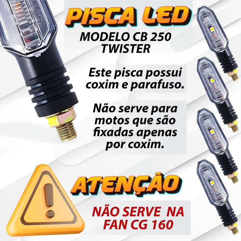 4 Pisca Seta Nxr Bros 150/160 Cg Titan Fan, Cbx,cb Xre