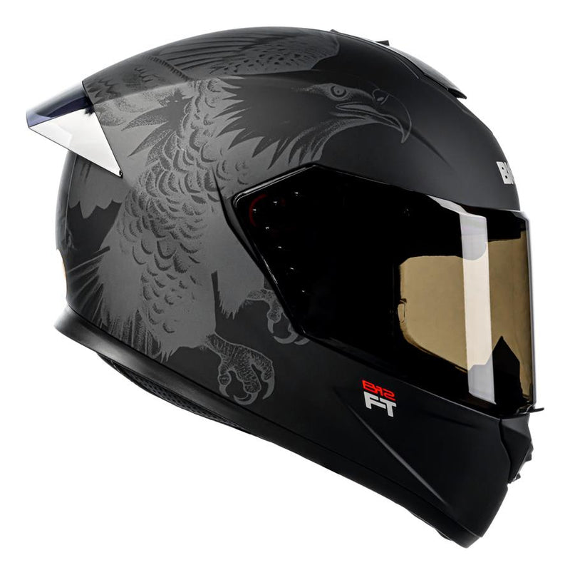 Capacete Moto Bieffe B-12 Ft Aerofólio Viseira Fumê