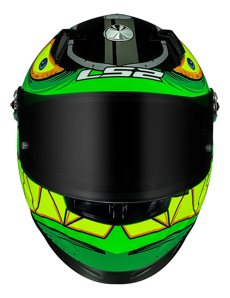 Capacete Ls2 Ff358 Rampage Verde Amarelo Colorido