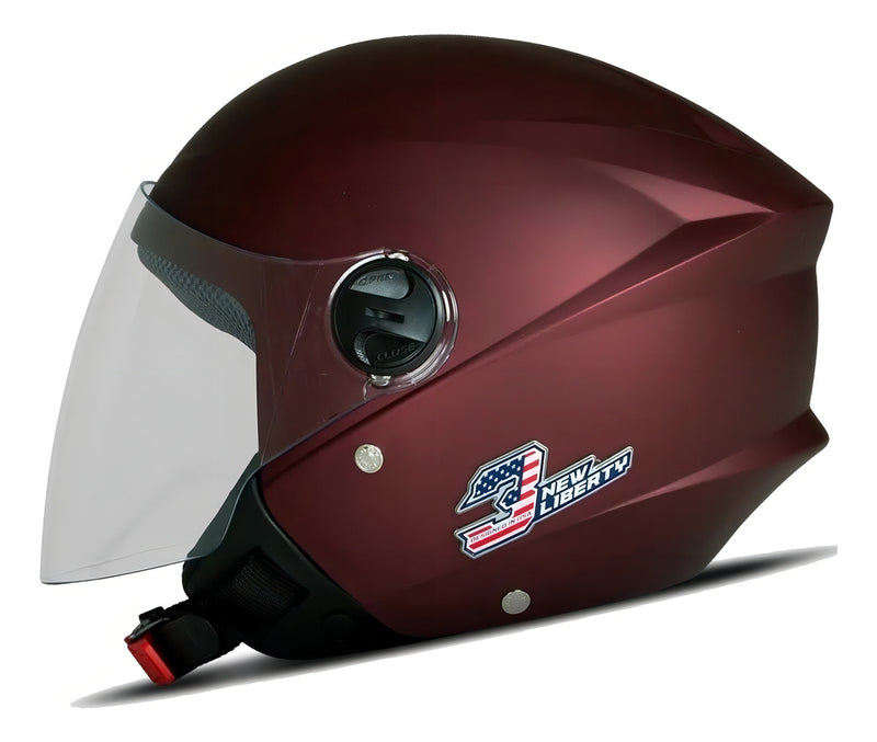 Capacete New Liberty 3 Elite Vermelho Fosco Tam 58