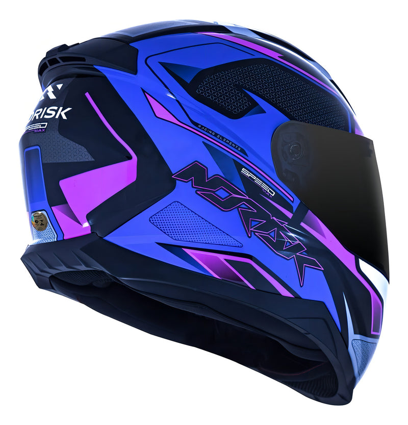 Capacete Norisk Ff802 Razor Diversos Gráficos Em Tamanho Do Capacete 62 Desenho Speedmax Preto E Roxo