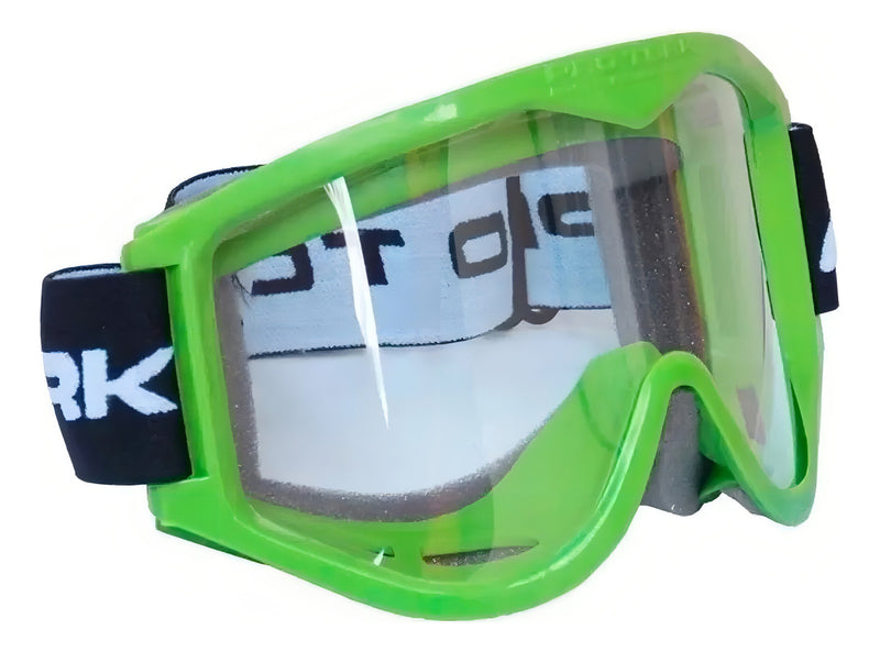 Óculos de motocross Motocross Pro Tork Enduro Fas Motocross, cor completa, moldura de lente transparente, cor verde