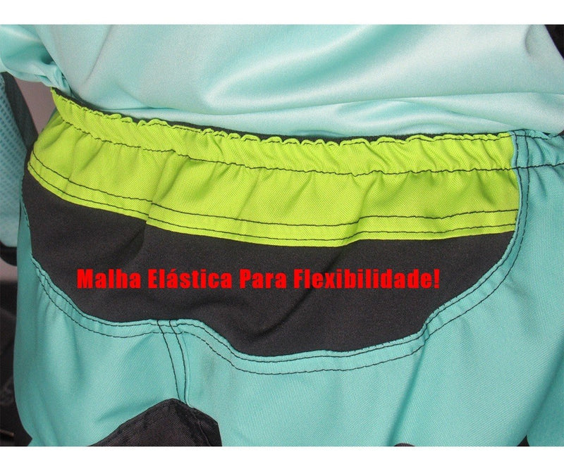 Conjunto Roupa Calça Camisa Motocross Trilha Neon C/bolso