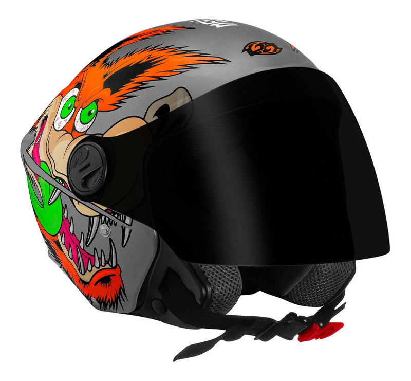 Capacete Aberto Personalizado Pro Tork New Three Coyote Fume