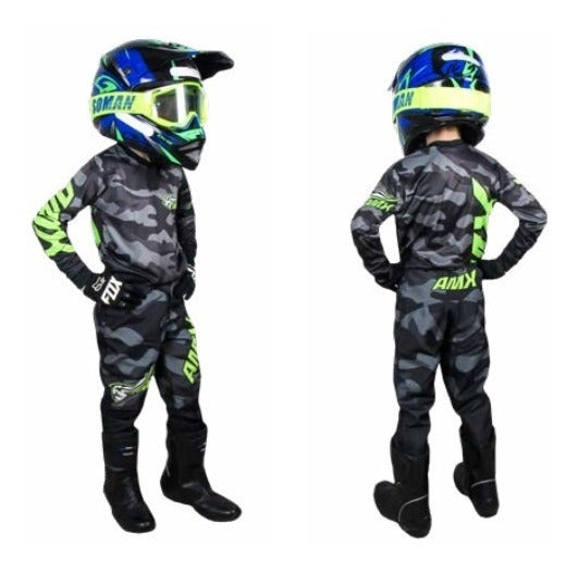 Roupa Infantil - Motocross Trilha Calça+camisa Amx Prime Cam