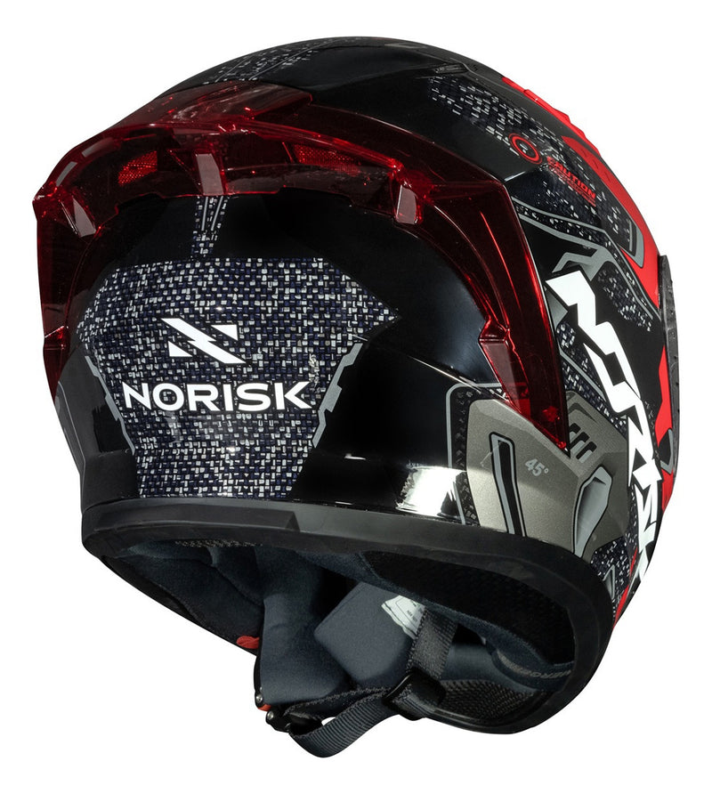 Capacete Moto Masculino Norisk Flow Robot Vermelho +viseira