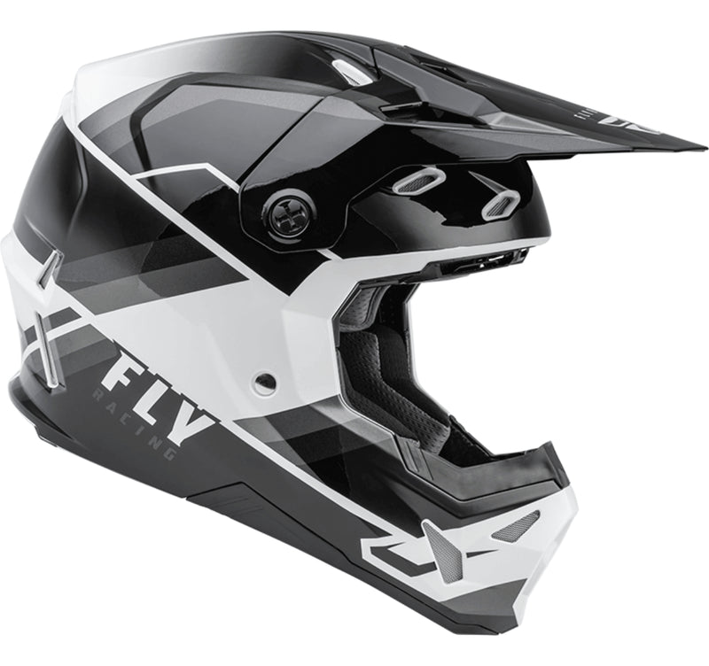 Capacete Fly Formula Cp Rush Cinza/preto/branco