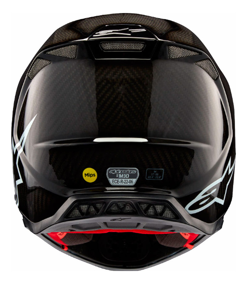 Capacete Motocross Alpinestars Sm10 Fibra De Carbono Preto