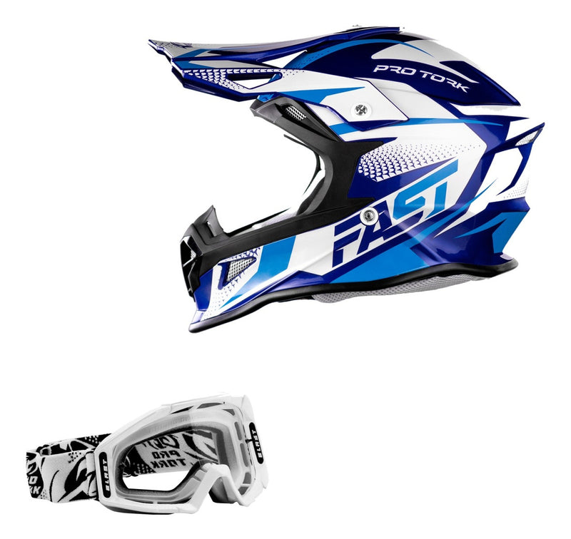 Capacete De Trilha Motocross Off Road Fast Tech + Oculos