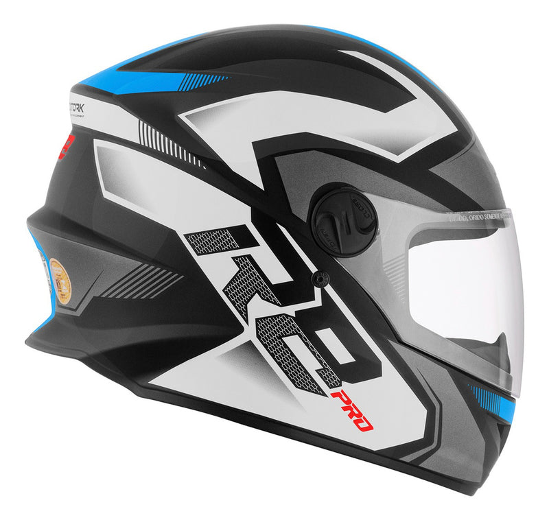 Capacete Moto Fechado Masculino Feminino R8 Pro Brilhante