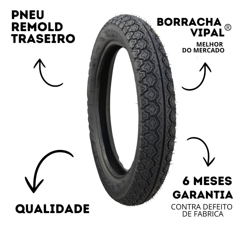 Pneu Moto Biz Pop 100 Aro 14 80/100-14 49l Traseiro Tl