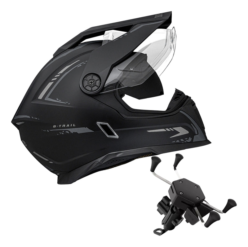 Capacete Bieffe B-trail Authentic Preto C/ Grafite - Fosco