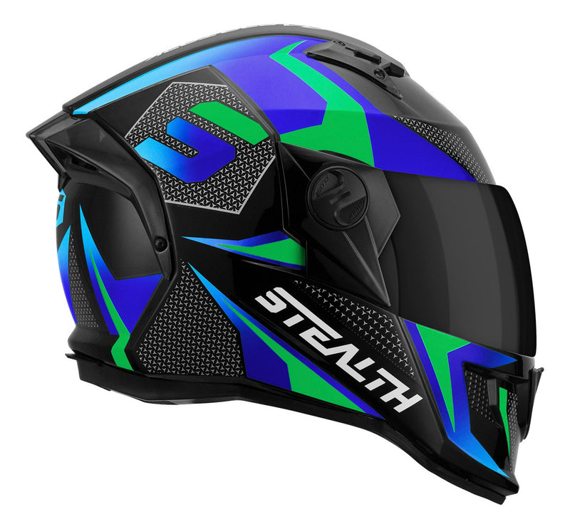 Capacete Para Corrida Esportivo Kart Stealth Viseira Fumê