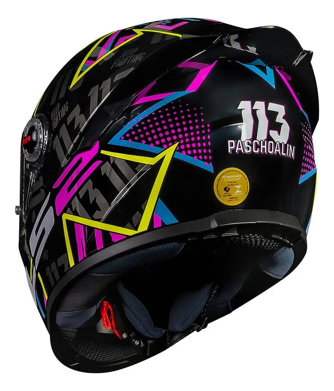 Capacete Ls2 Ff358 Classic S Rafael Paschoalin Preto