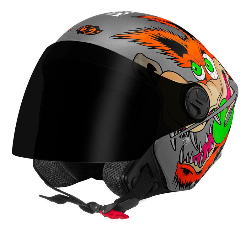 Capacete Aberto Personalizado Pro Tork New Three Coyote Fume