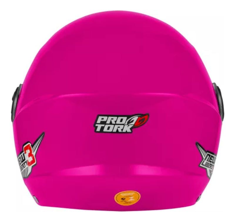 Capacete Moto Aberto New Liberty 3 Three Rosa Brilhante