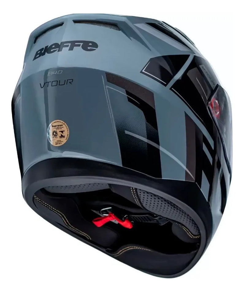 Capacete Bieffe B40 Vtour Cinza Moon/grafite - Full