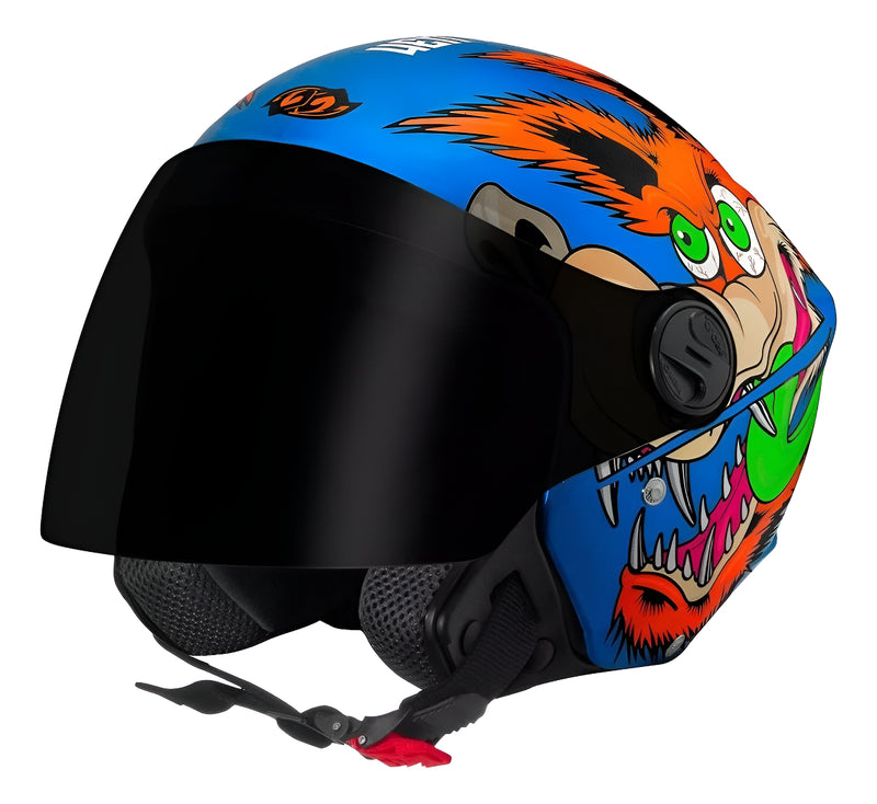 Capacete Aberto New Liberty Three Coyote Gp 88 Viseira Fumê