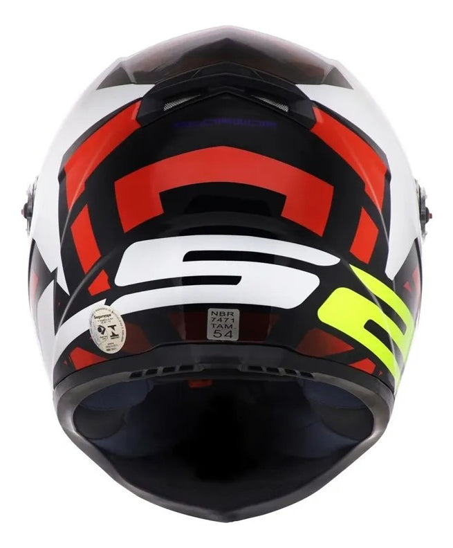 Capacete Ls2 Ff358 Classic Starwar Vermelho Branco