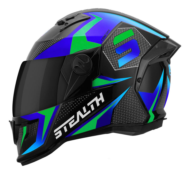 Capacete Para Corrida Esportivo Kart Stealth Viseira Fumê