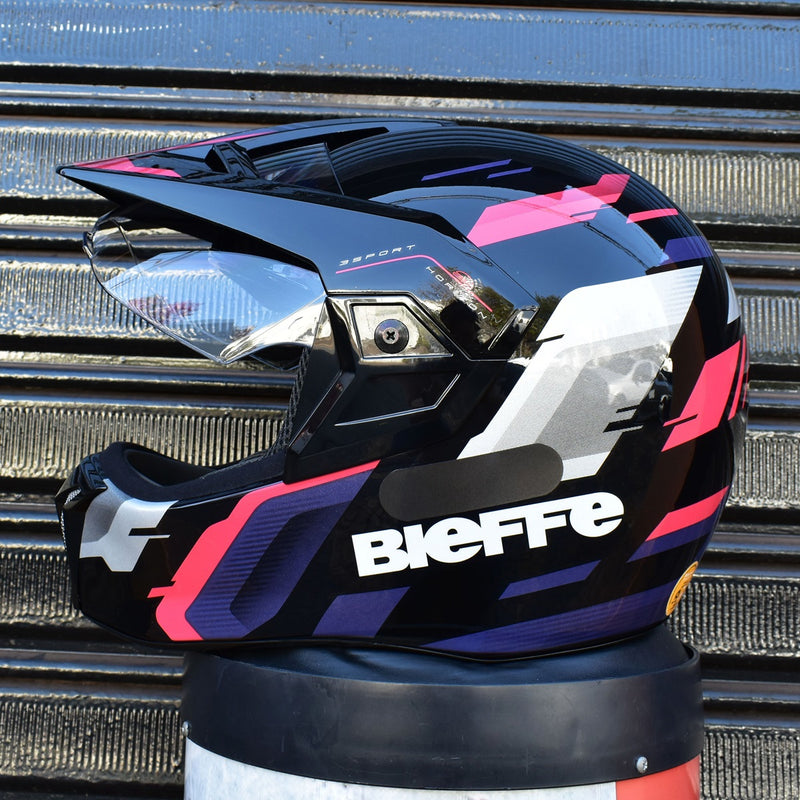 Capacete Bieffe 3 Sport Horizon Feminino Rosa Pala Moto