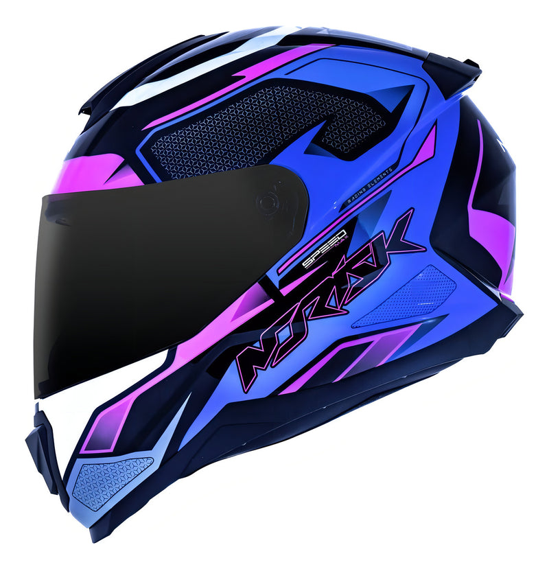 Capacete Norisk Ff802 Razor Diversos Gráficos Em Tamanho Do Capacete 62 Desenho Speedmax Preto E Roxo