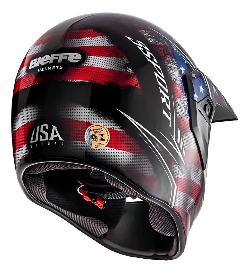 Capacete Moto Bieffe Estados Unidos Fechado Preto Fosco 56