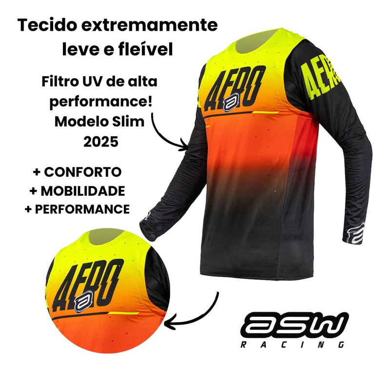 Conjunto Roupa Asw Concept Future 25 Motocross Trilha Enduro