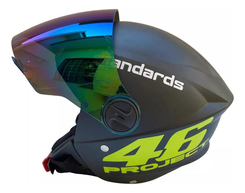 Capacete Libertynew 3 Personalizado Project 46 Camaleão Azul