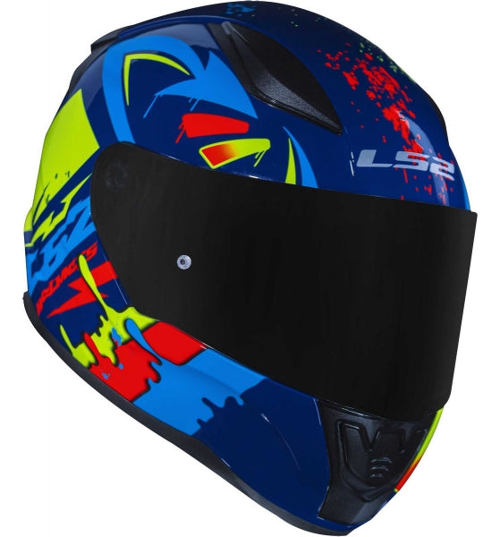 Capacete Ls2 Ff353 Rapid Tagline Azul Amarelo