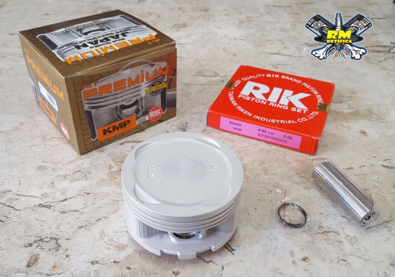 Kit Pistão Premium Com Anéis Rik Falcon Nx 400 2mm - Premium