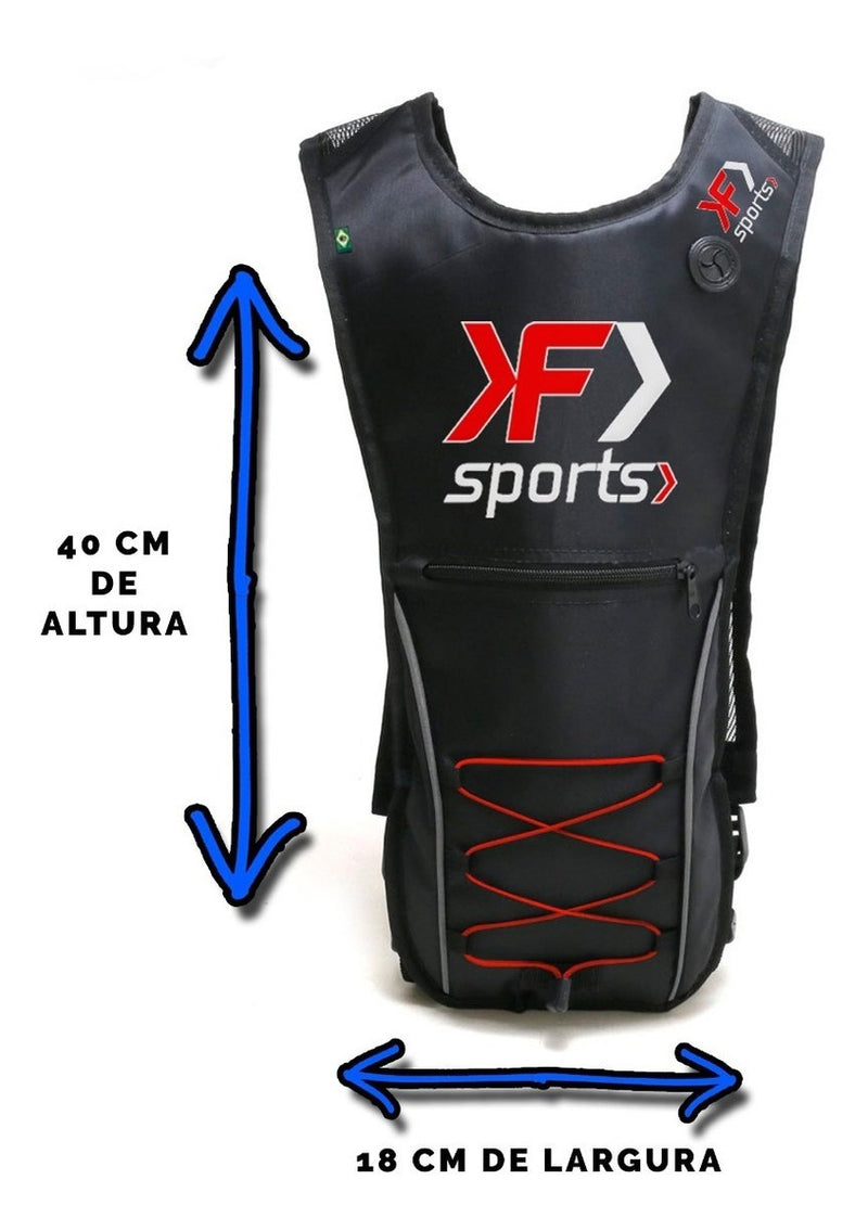 Mochila De Hidratação Impermeável Com Refil 2litros F Sports