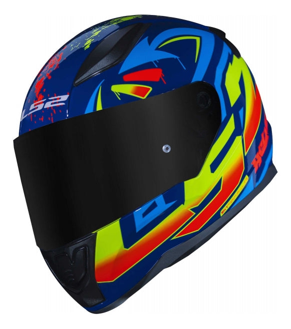 Capacete Ls2 Ff353 Rapid Tagline Azul Amarelo