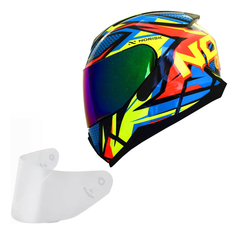 Capacete Masculino Norisk Razor Sharp Moto Viseira Camaleão