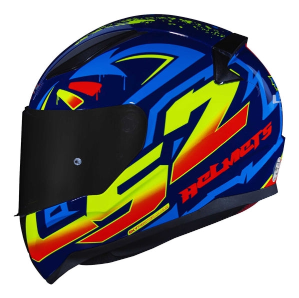 Capacete Ls2 Ff353 Rapid Tagline Azul Amarelo