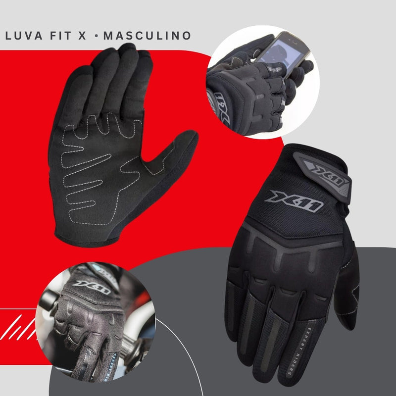 Luva Moto X11 Motoqueiro Motociclista Motocross X11 Fit X