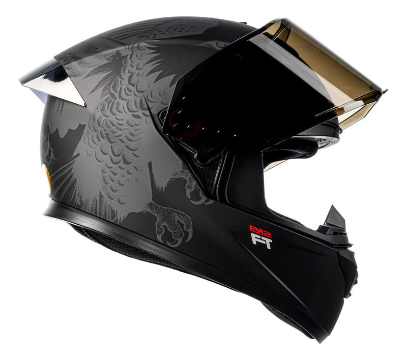 Capacete Moto Bieffe B-12 Ft Aerofólio Viseira Fumê