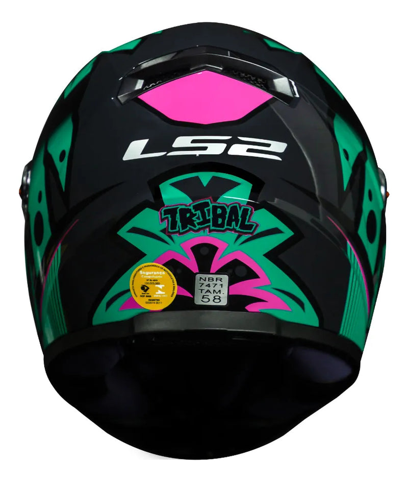 Capacete Ls2 Ff358 Classic Tribal Verde