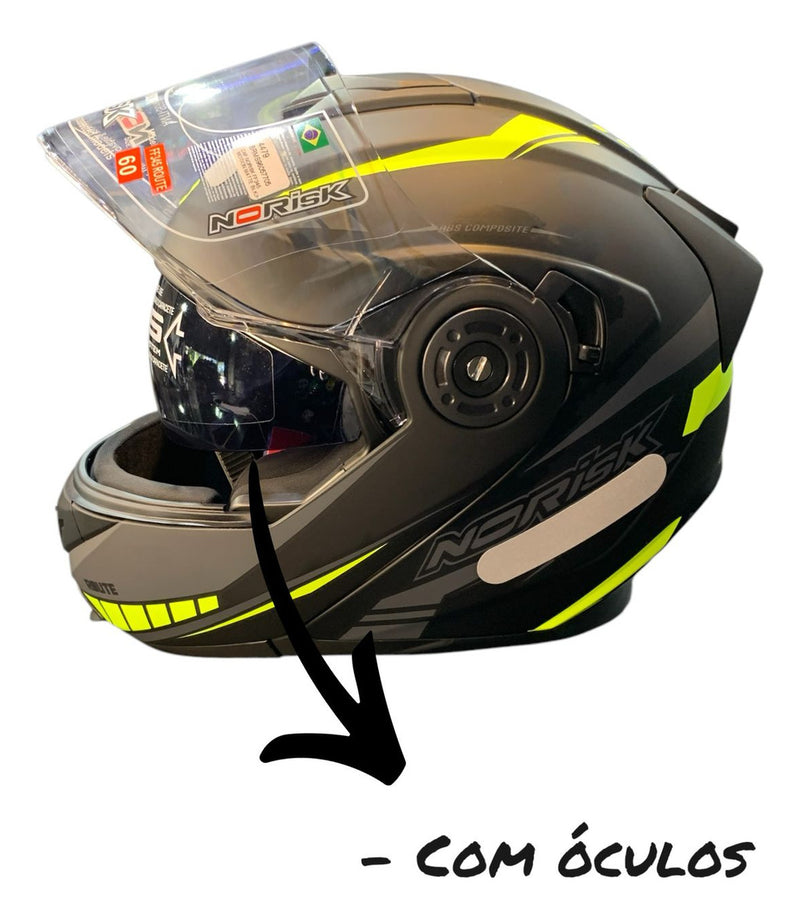 Capacete Norisk Ff345 Motion Escamoteável Com Óculos N60