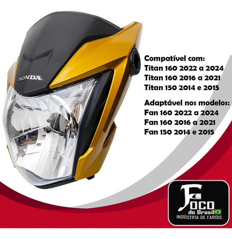 Paralama Farol Pisca Suporte Parafusos Titan 160 2022 A 2024