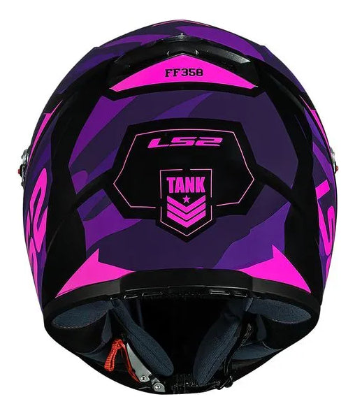 Capacete Ls2 Ff358 Tank Preto Roxo