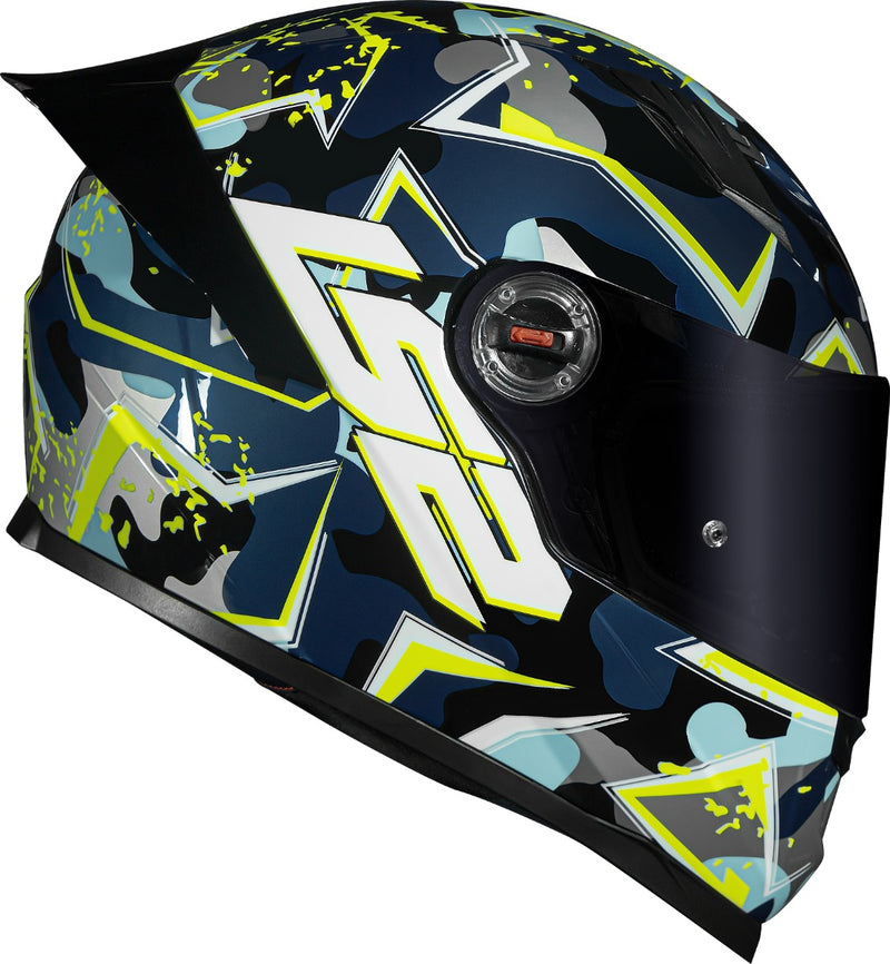 Capacete Masculino Moto Ls2 Ff358s Camo Azul Lançamento