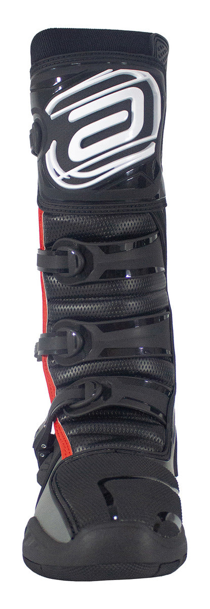 Bota Asw Elevate Preto Cinza Vermelho Cross Motocross Trilha