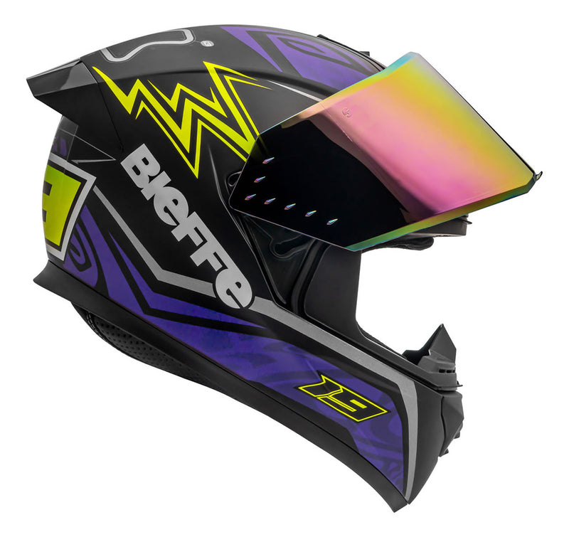 Capacete Moto Fechado Bieffe B-12 Qtr + Viseira Colorida