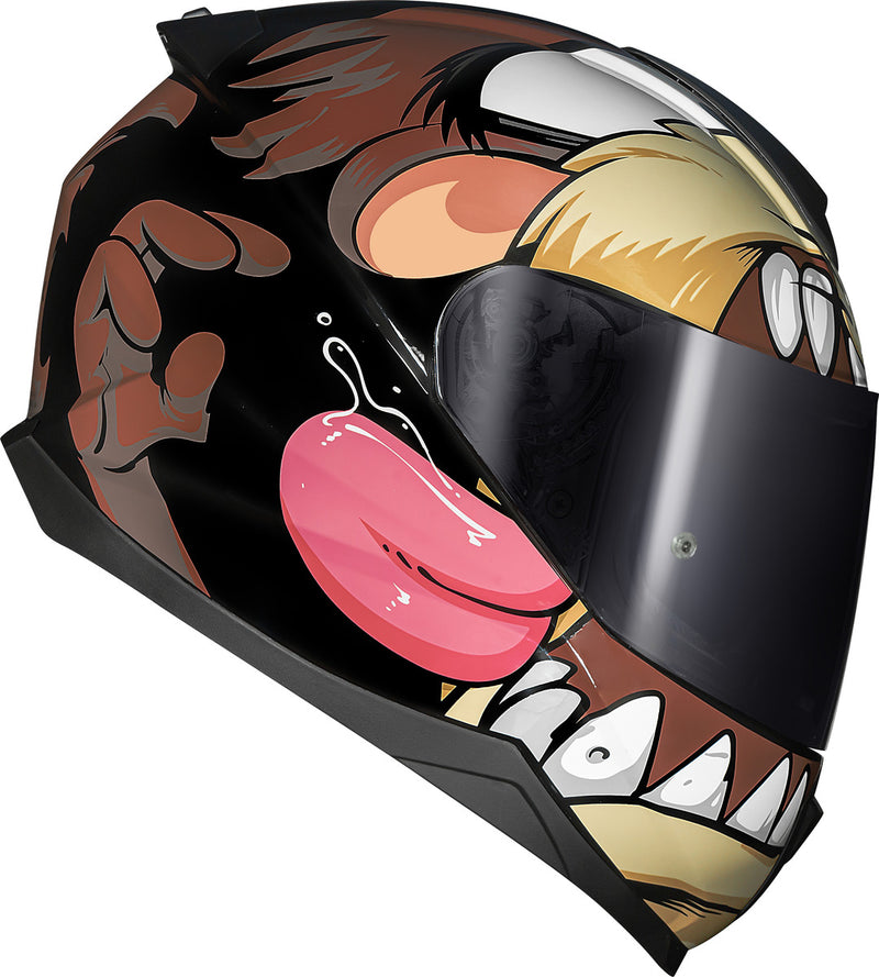 Capacete Moto Norisk Razor Taz Mania Lt + Viseira Dourada