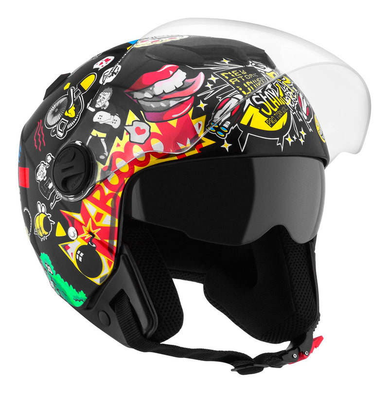 Capacete Aberto Viseira Solar Pro Tork New Atomic Universe